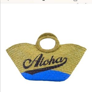 JCrew “Aloha” Raffia Tote Bag
